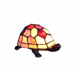 Настольная лампа Omnilux &amp;quot;Черепаха&amp;quot; тиффани, 1 лампа, бронза (OML-81124-01)