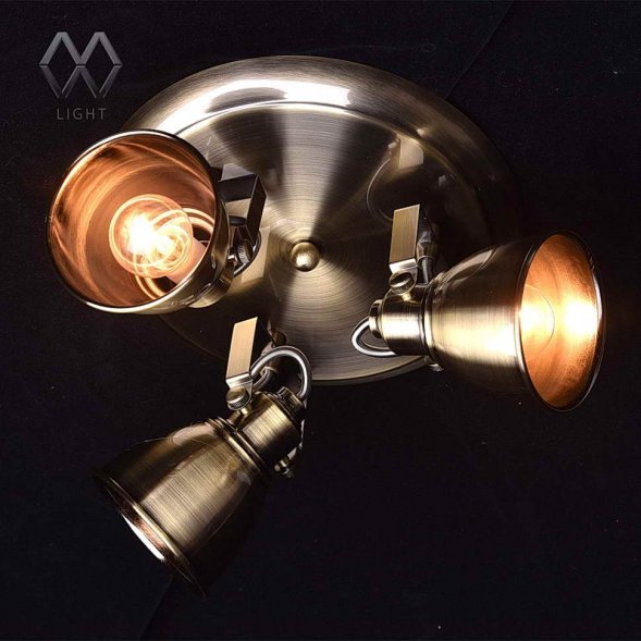 Спот MW-Light Ринген, 3 плафона, бронза (547020203)