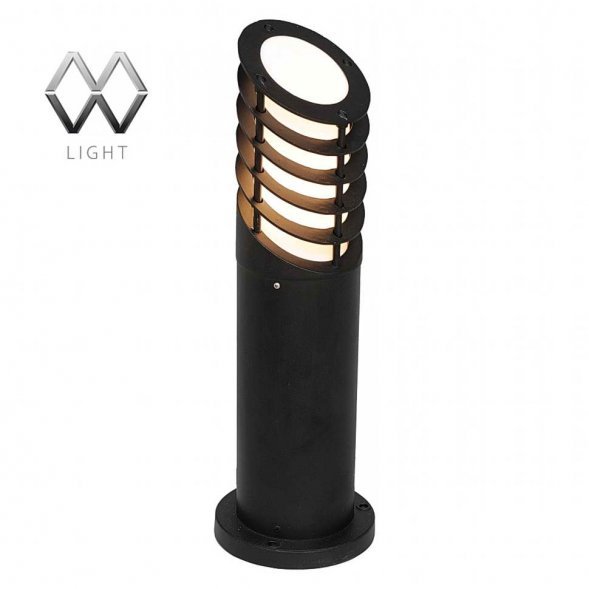 Столб уличный MW-Light Уран, 1 плафон, черный, белый (803040401)