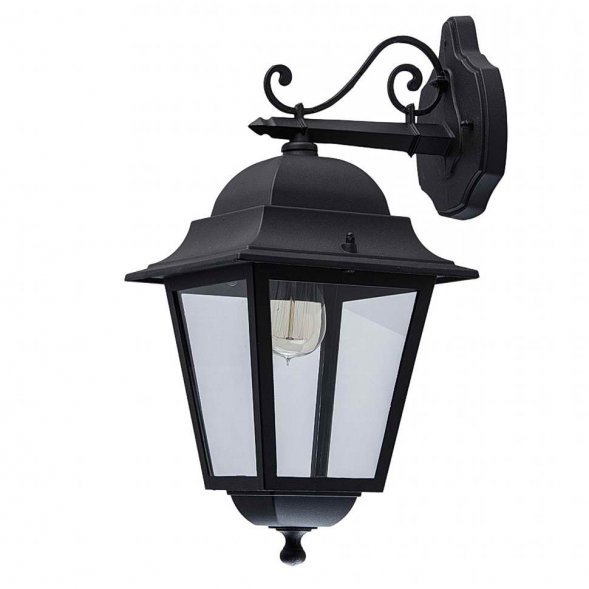 Бра уличное MW-Light Глазго, 1 плафон, черный с прозрачным (815020801)