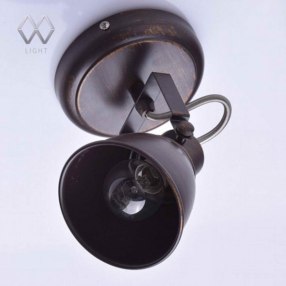 Спот MW-Light Ринген, 1 плафон, коричневый с бронзой (547020301)