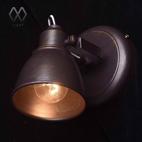 Спот MW-Light Ринген, 1 плафон, коричневый с бронзой (547020301)