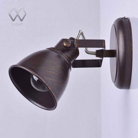 Спот MW-Light Ринген, 1 плафон, коричневый с бронзой (547020301)