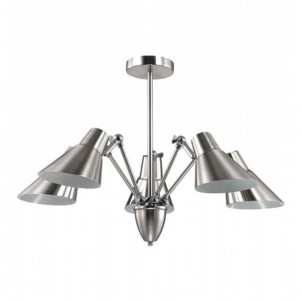 Люстра потолочная Lumion Vittam, 5 плафонов, никель с хромом (3590/5C)