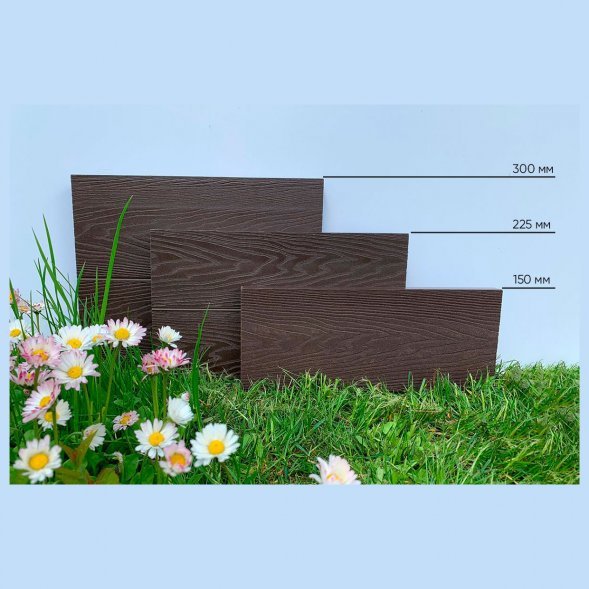 Доска грядочная Holzhof 300×30×2950мм, тиснение 3D