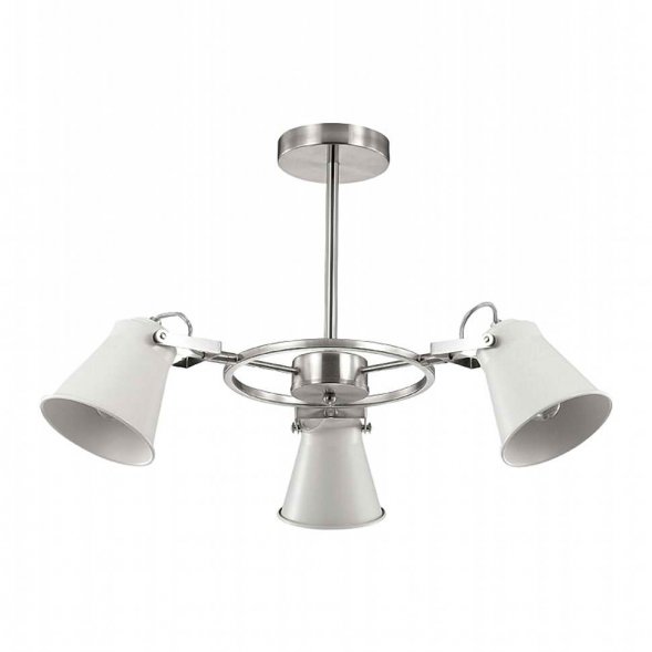 Люстра потолочная Lumion Arudlis, 3 плафона, никель с белым (3591/3C)