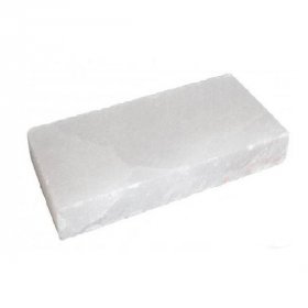 Плитка белая из гималайской соли 200х100х25 мм - шлифованная