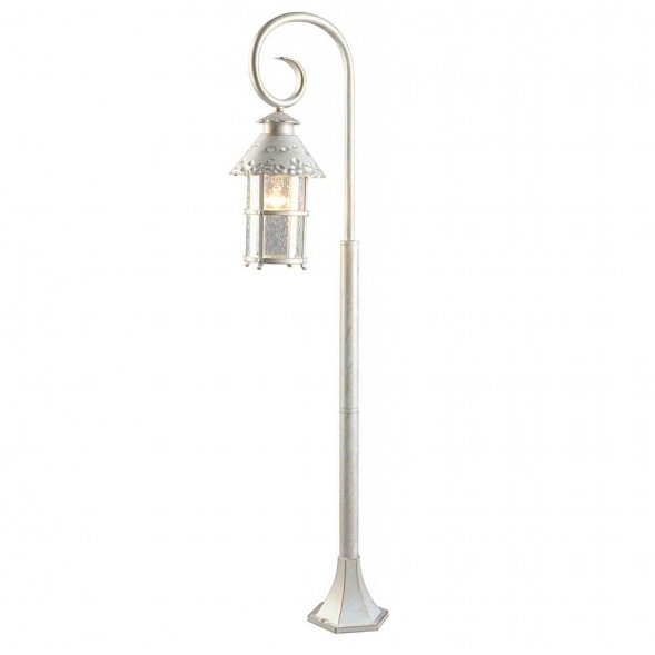 Столб уличный Arte Lamp Prague, 1 плафон, белый с золотом и прозрачным (A1466PA-1WG)