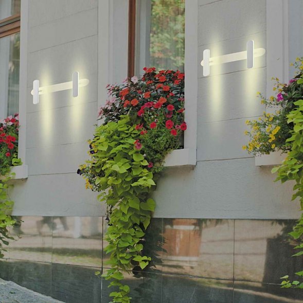 Спот уличный поворотный светодиодный Novotech Calle, 2 плафона, белый с хромом (357451)
