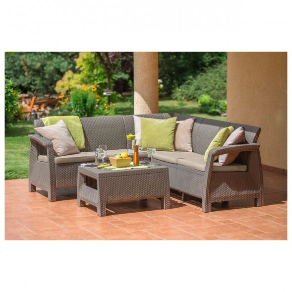 Комплект мебели Corfu Relax Set, капучино