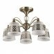 Люстра потолочная Lumion Castella, 5 плафонов, бронза с прозрачным и белым (3050/5C)