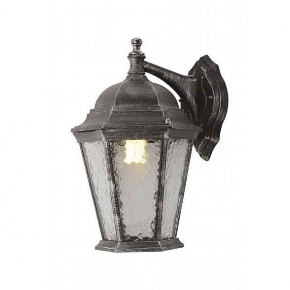 Бра уличное Arte Lamp Genova плафон вниз, 1 плафон, черный с серебром, прозрачный (A1202AL-1BS)