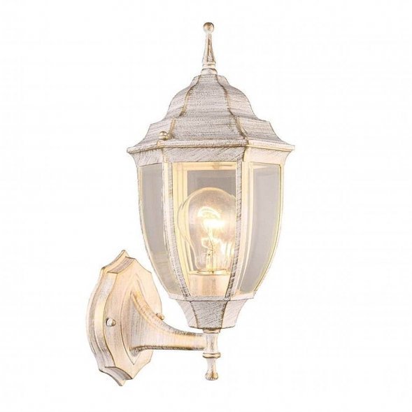 Бра уличное Arte Lamp Pegasus, 1 плафон, белый с золотом и прозрачным (A3151AL-1WG)