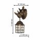 Бра уличное носорог Favourite Hunt, 1 плафон, коричневый с золотом и прозрачным (2033-1W)