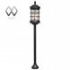Столб уличный MW-Light Донато, 1 плафон, чёрный, прозрачный (810040501)