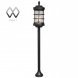 Столб уличный MW-Light Донато, 1 плафон, чёрный, прозрачный (810040501)