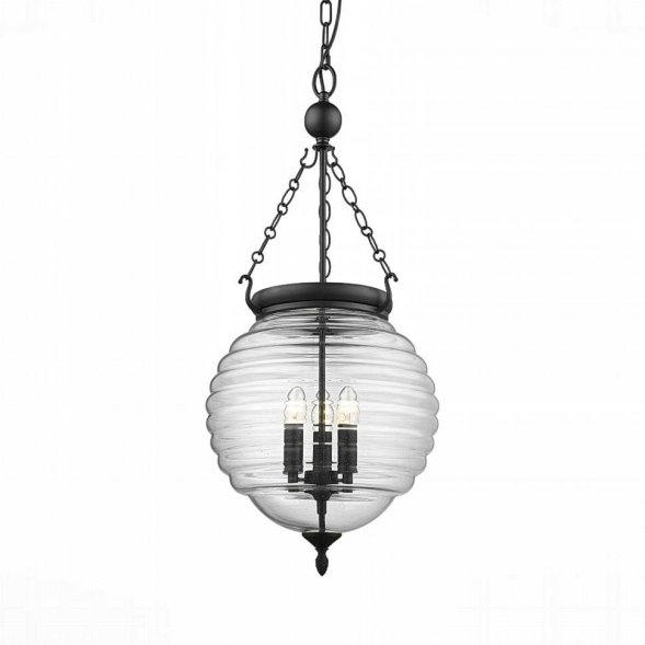 Люстра подвесная ST Luce Sotto, 3 лампы, черный с прозрачным (SL317.403.03)