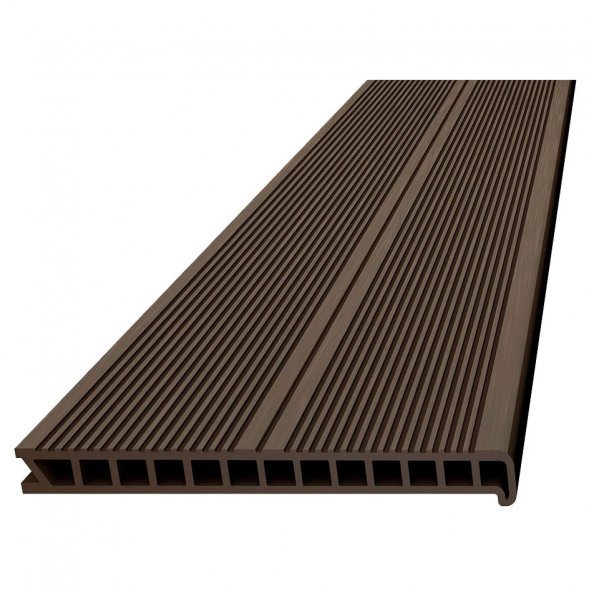 Ступень ДПК Deckron 320*28*4000мм (пустотелая), коричневый