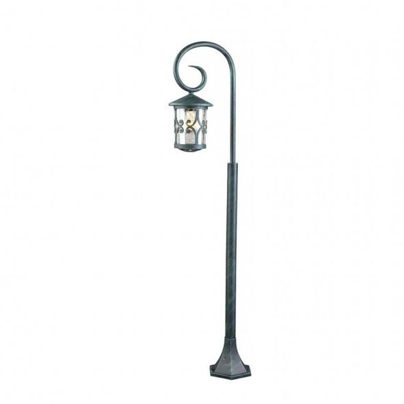 Столб уличный Arte Lamp Persia, 1 плафон, черный с зеленым и прозрачным (A1456PA-1BG)