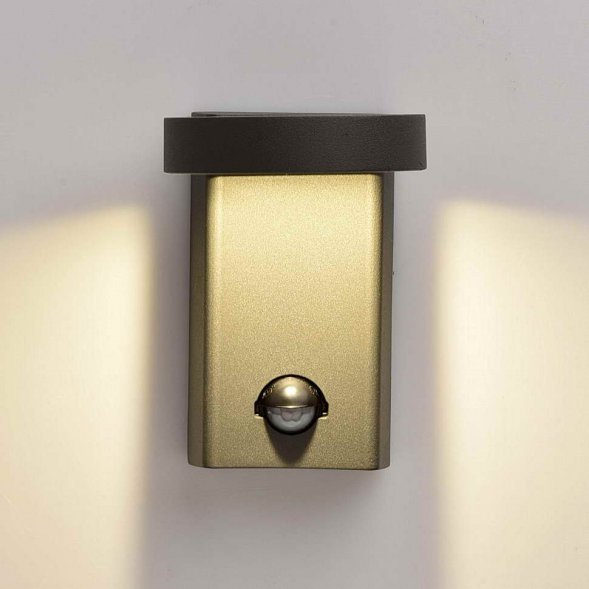 Светильник настенный с датчиком движения MW-Light Меркурий, 1 плафон, серый с прозрачным (807022001)
