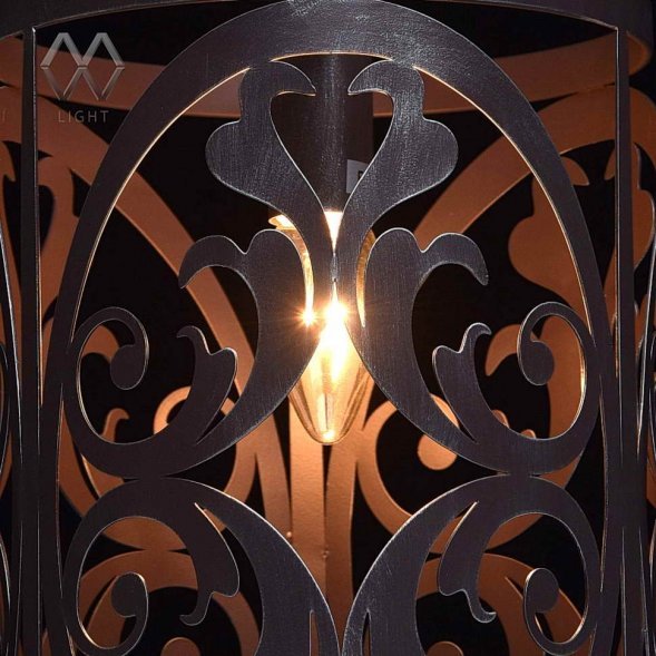 Подвес MW-Light Замок, 1 плафон, коричневый с серебром (249016801)
