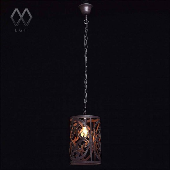 Подвес MW-Light Замок, 1 плафон, коричневый с серебром (249016801)