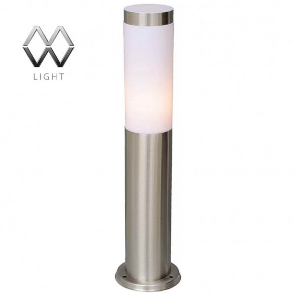 Столб уличный MW-Light Плутон, 1 плафон, никель, белый (809040201)