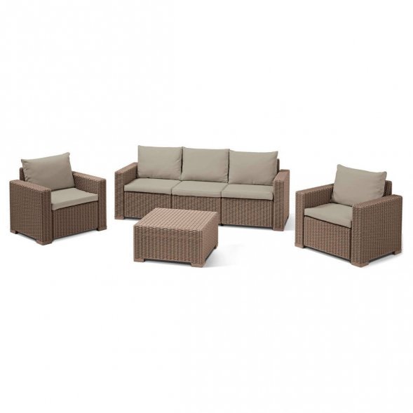 Комплект мебели California 3 Seater Set, капучино