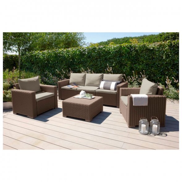 Комплект мебели California 3 Seater Set, капучино