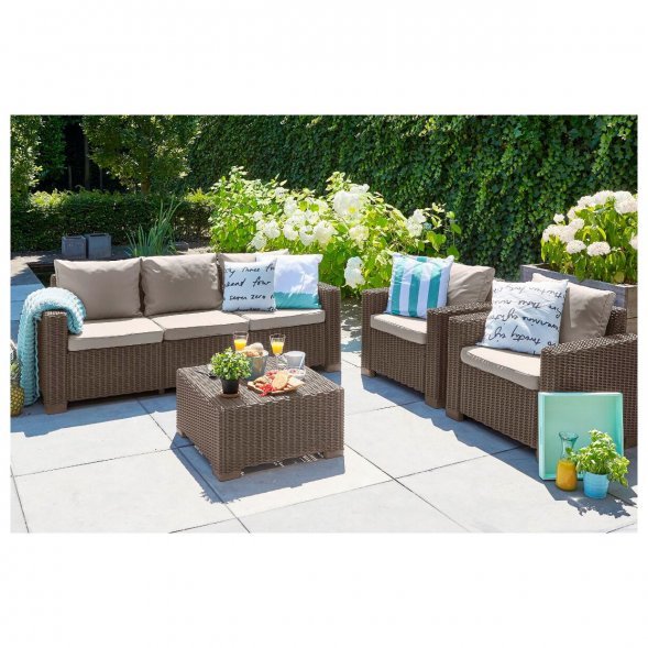 Комплект мебели California 3 Seater Set, капучино