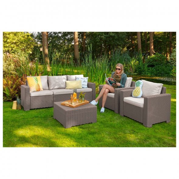 Комплект мебели California 3 Seater Set, капучино