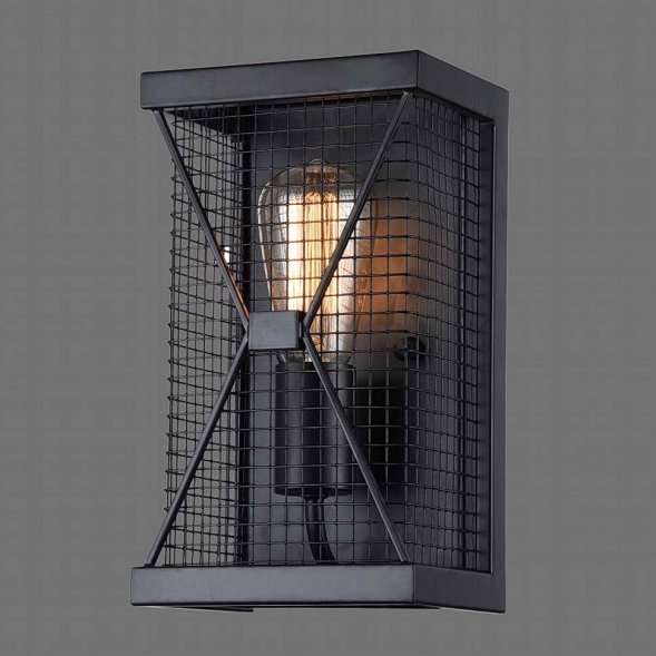 Светильник настенный Favourite Mesh, 1 плафон, черный (1784-1W)