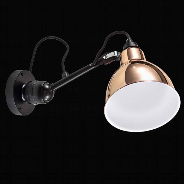 Спот Lightstar Loft, 1 плафон, черный с медью и белым (765603)