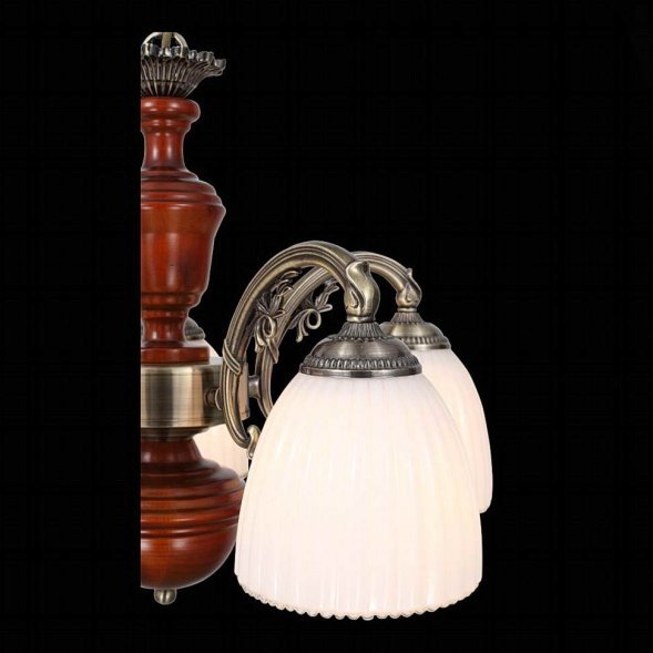 Люстра подвесная ST Luce Fiore, 5 плафонов, бронза с коричневым, белым и золотом (SL151.303.05)