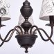Люстра подвесная MW-Light Вирджиния, 5 плафонов, бронза с коричневым, белый с черным (444010505)