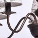 Люстра подвесная MW-Light Вирджиния, 5 плафонов, бронза с коричневым, белый с черным (444010505)