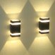 Бра уличное светодиодное Citilux, 2 плафона, черный с белым и прозрачным (CLU0005D)
