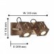 Спот светодиодный Favourite Foco, 2 плафона, коричневый (2037-2W)