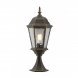 Столб уличный Arte Lamp Genova, 1 плафон, черный с золотом, прозрачный (A1204FN-1BN)