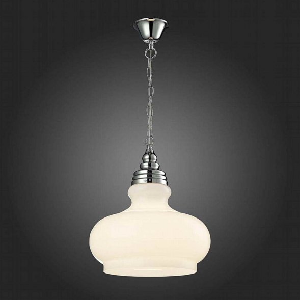 Подвес ST Luce, 1 плафон, хром, белый (SL340.503.01)
