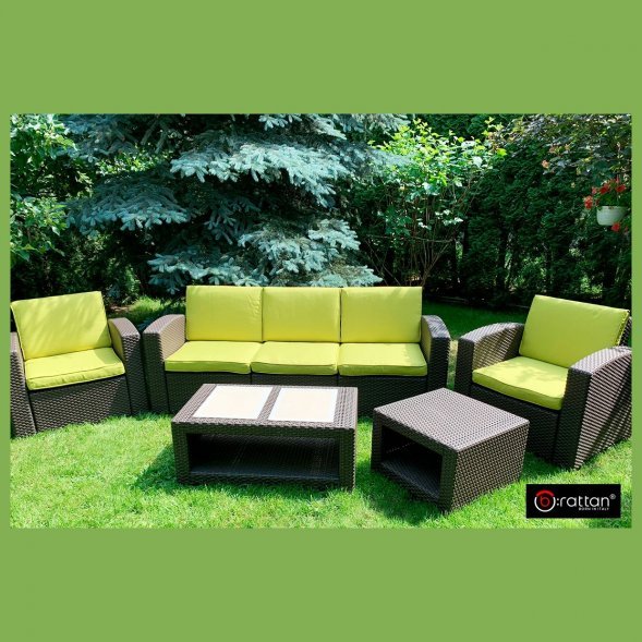 Комплект чехлов на подушки для мебели Rattan Premium, нео яблоко