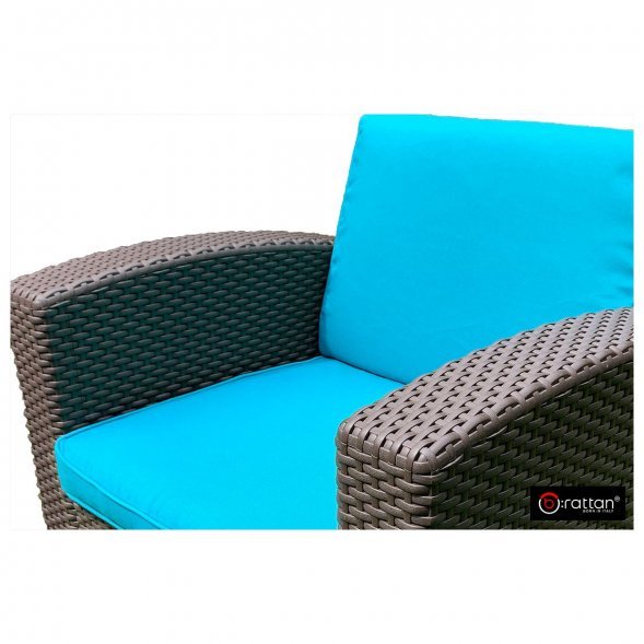 Комплект чехлов на подушки для мебели Rattan Premium, нео изумруд