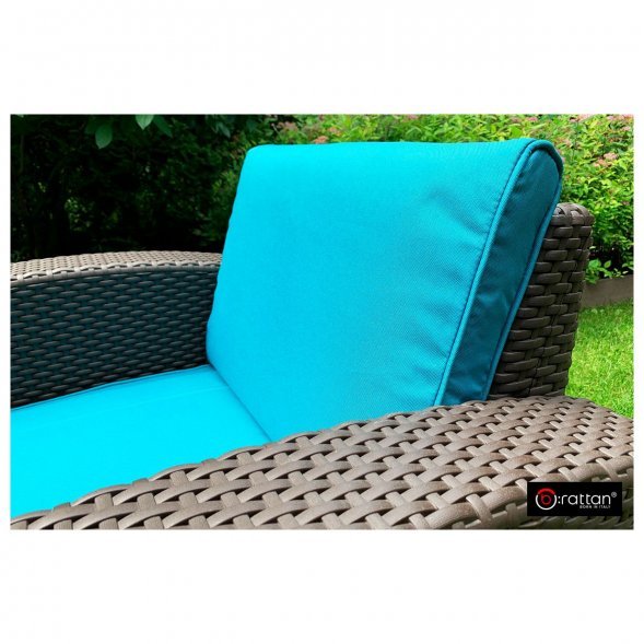 Комплект чехлов на подушки для мебели Rattan Premium, нео изумруд