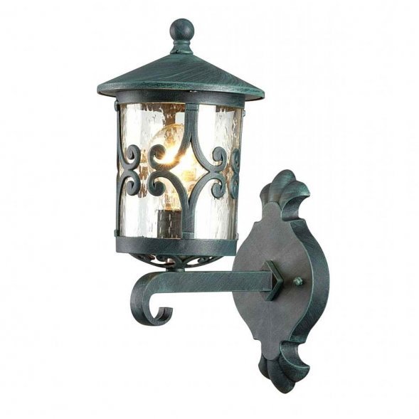 Бра уличное Arte Lamp Persia, 1 плафон, черный с зеленым и прозрачным (A1451AL-1BG)