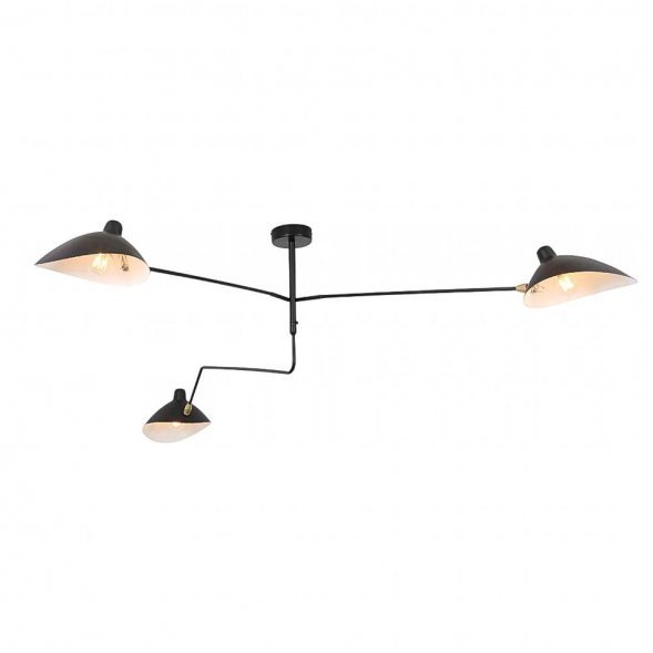 Люстра потолочная ST Luce Spruzzo, 3 плафона, черный с белым (SL305.402.03)