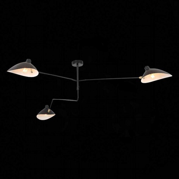 Люстра потолочная ST Luce Spruzzo, 3 плафона, черный с белым (SL305.402.03)