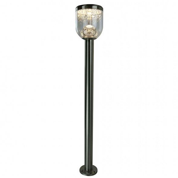 Столб уличный светодиодный Arte Lamp Inchino, 1 плафон, никель с прозрачным (A8163PA-1SS)