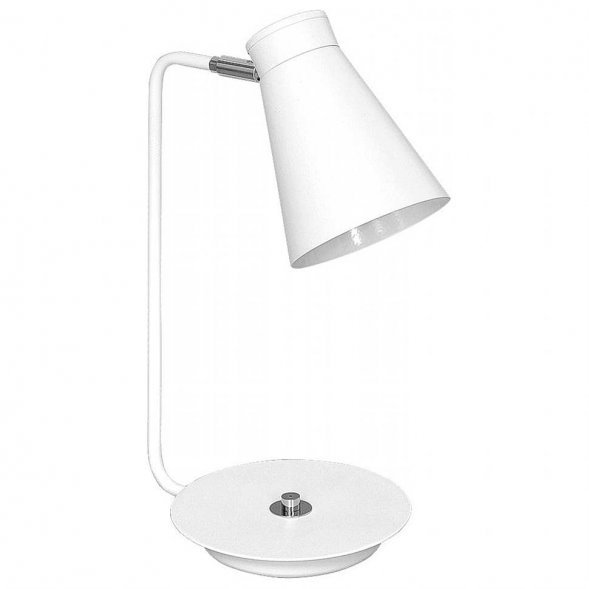 Настольная лампа Luminex Bevan, 1 плафон, хром с белым (5034)