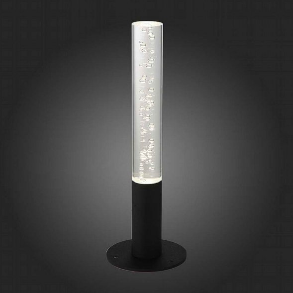 Столб уличный светодиодный ST Luce, 1 плафон, черный, прозрачный (SL102.405.01)