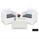 Комплект мебели NEBRASKA TERRACE Set (стол, 2 кресла), белый